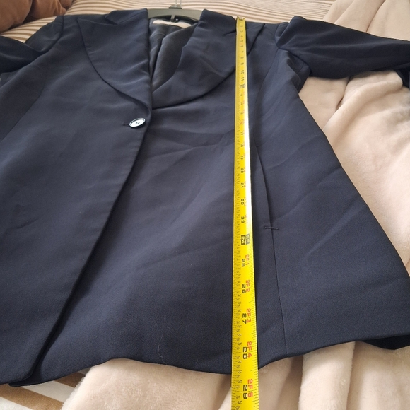 Vintage Emporio Armani Made In Italy Women's Dark Blue Suit Jacket Small - Picture 6 of 7